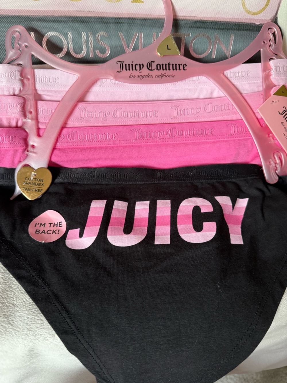 New Juicy Couture Women's Bikini Underwear Panties Cotton Blend 4 -Pair